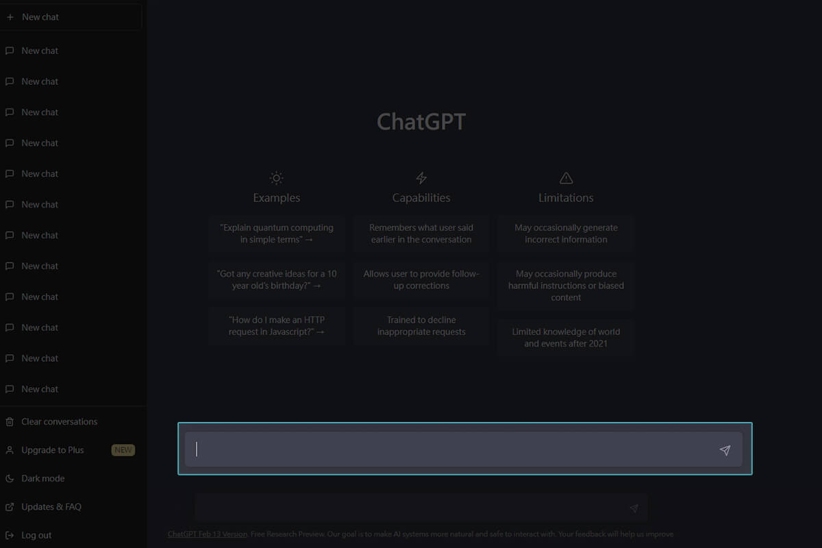 開始與 ChatGPT 對話